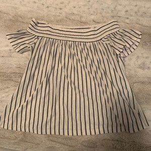 off the shoulder stripper top